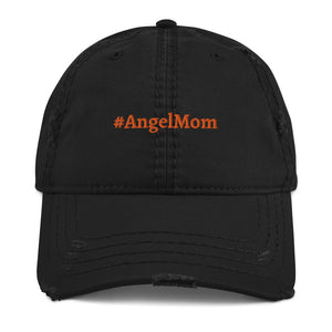 #Angel Mom Distressed Hat