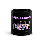 #Angel Mom PWR/Black Glossy Mug